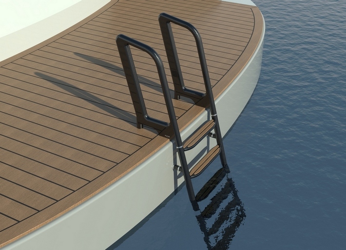 Swimming ladder sytem in carbon fiber - Detail